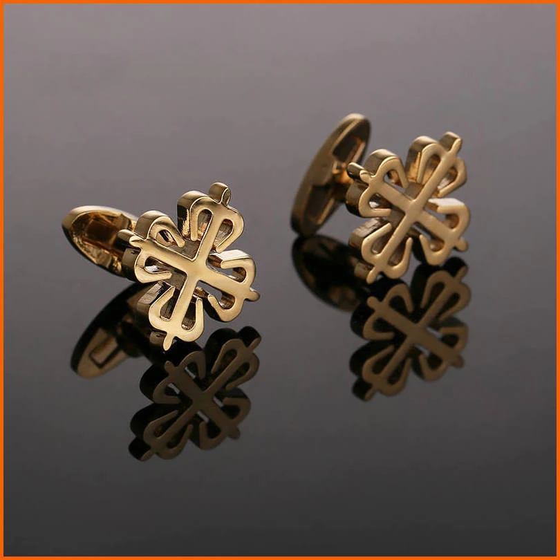 Мужские деловые французские запонки подарок на день отца золотые сливы из