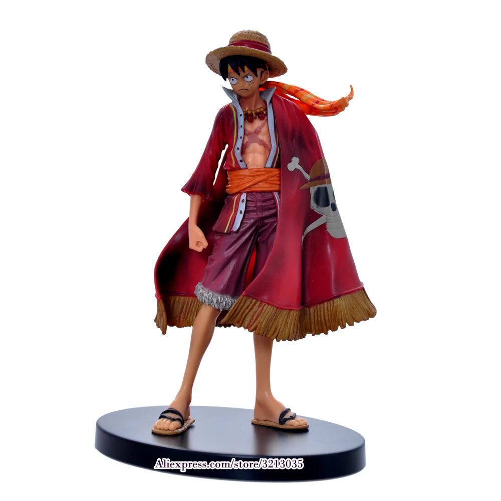 Аниме One Piece Monkey D Luffy The Ultimate King Ver. ПВХ Фигурки с красной накидкой Juguetes OP
