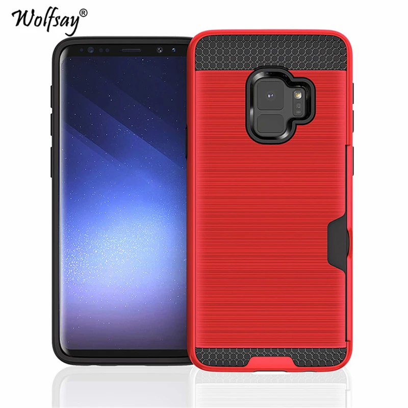 Чехол для кредитных карт Wolfsay чехол Samsung Galaxy S9 гибридный защитный телефона сумка |