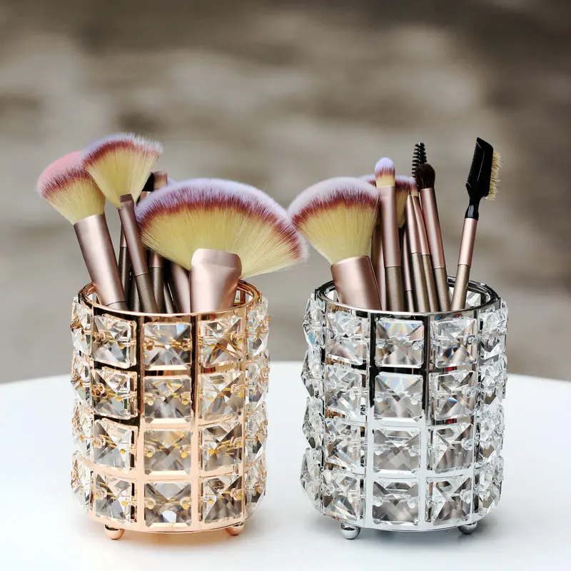 Европейская металлическая коробка для хранения кистей макияжа карандаш бровей
