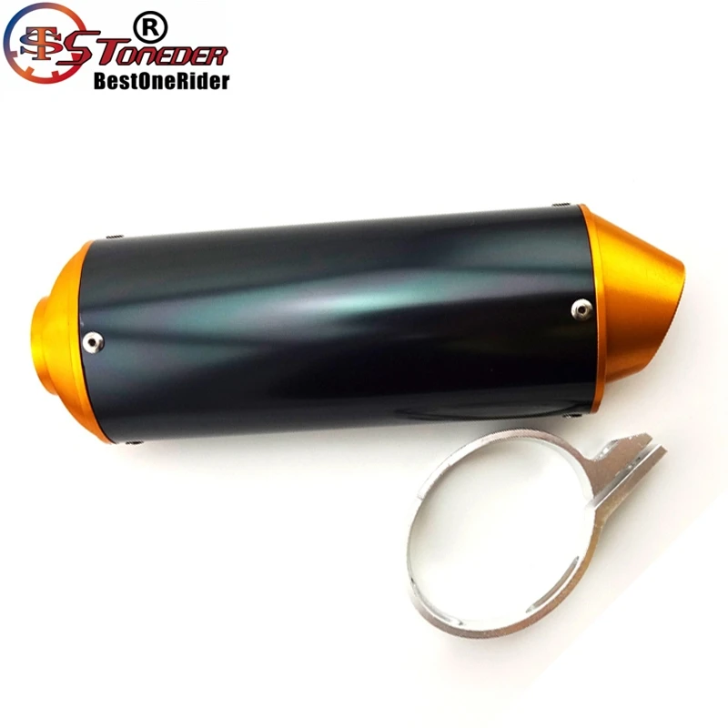 Каменщик 38 мм Золотой глушитель для 50cc 110cc 125cc 150cc 160cc SSR Thumpstar BSE Kayo Pit Pro Atomik Байк