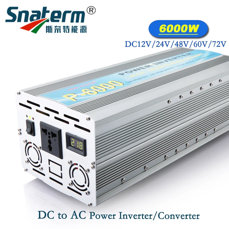 12KW пиковый инвертор 6KW модифицированный синусоидальный с выключением сети