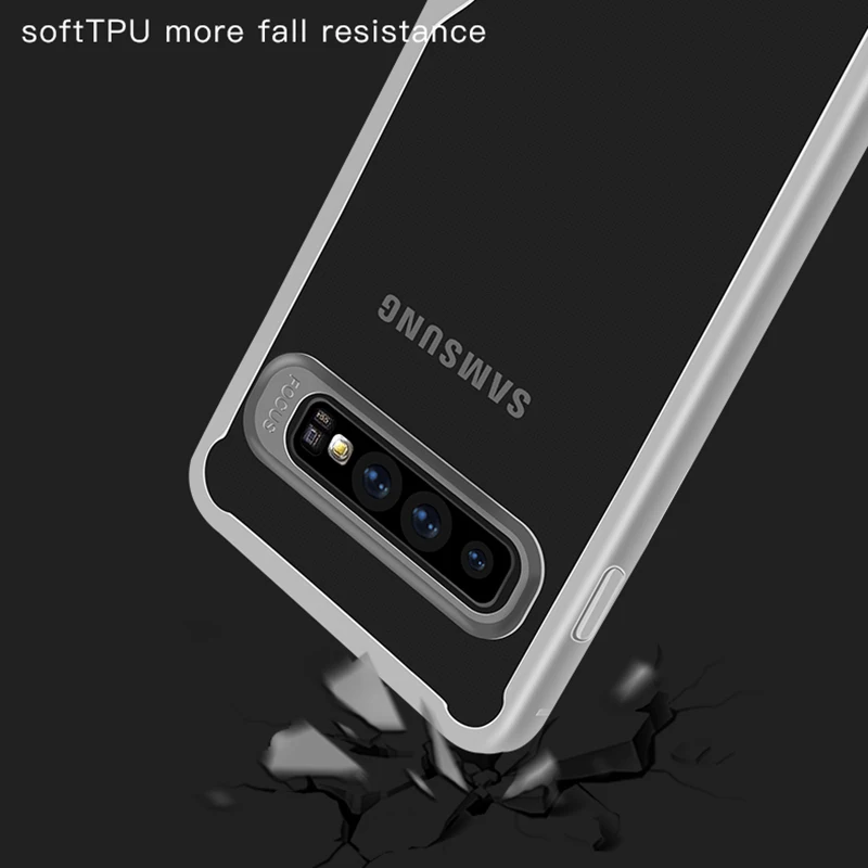 Противоударный прозрачный силиконовый чехол для Samsung S10 Plus S7 Edge S9 S8 Note 8 9 J3 J4 J6 J7 J8 A8