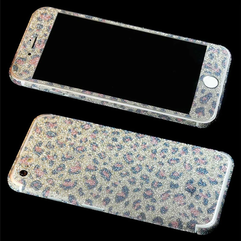 BALMORA 360 Giltter Body Sticker For IPhone 6 6s 7 8 Plus X Phone Screen Protector Apple Sparkle Full Cover Decal Skin Wrap |