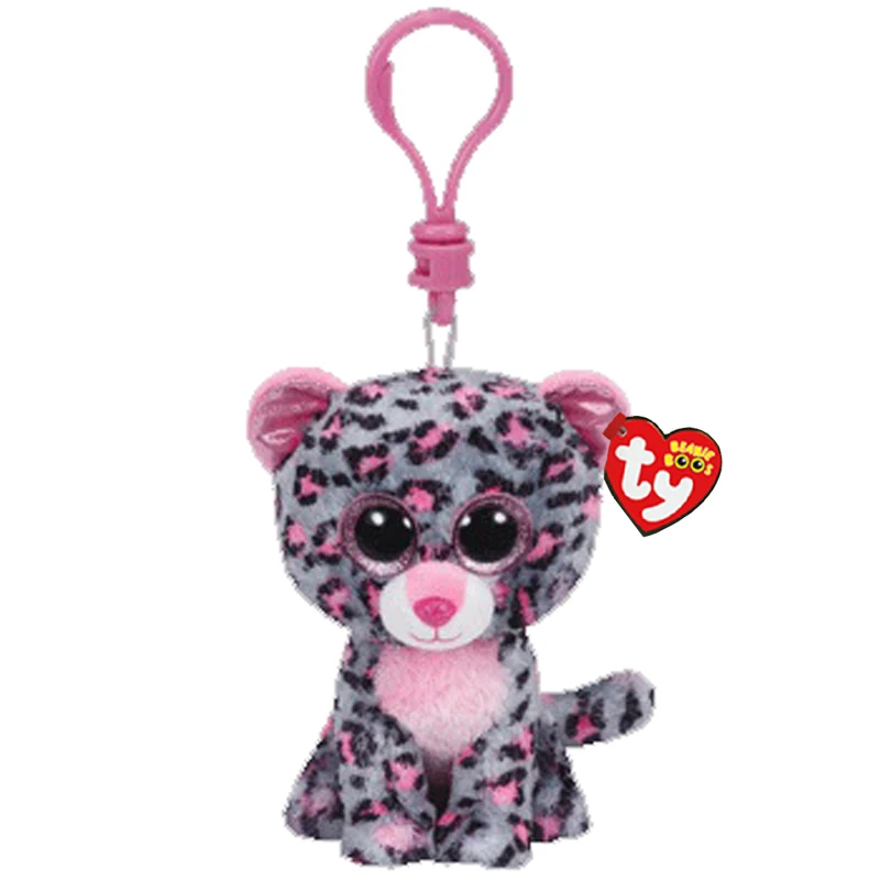 Gray PurpleLeopard K Ty Paw Patrol большие глаза плюшевая кукла для ключей, игрушка TY подарок для детей - Цвет: Gray PurpleLeopard K