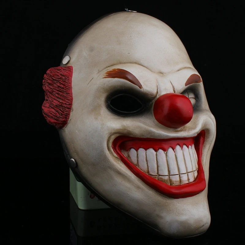 Halloween Payday2 Collector's edition game harvest day 2 red nose clown resin mask male cospla man show | Дом и сад