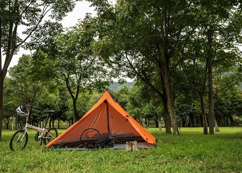 Naturehike 1 человек брезент палатка одного человека 20D силиконовый нейлон Сверхлегкий туристический Кемпинг Пирамида Открытый палатки вигвам