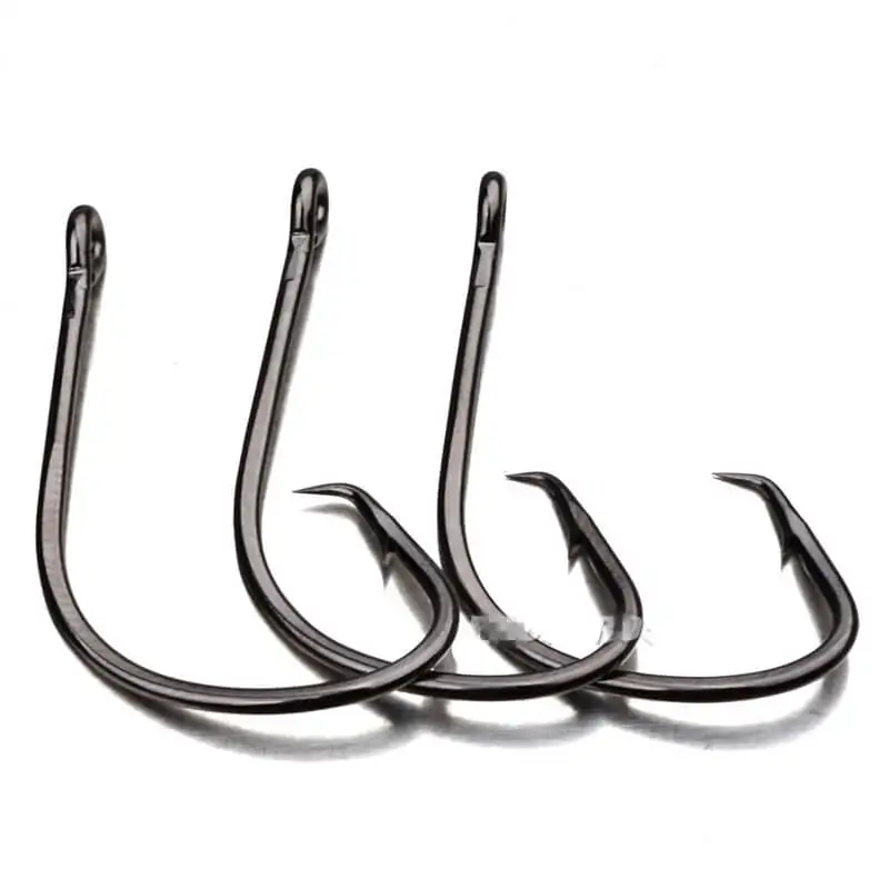 

Lot 100pcs Offset Sport Circle Hook High-carbon Steel Jig Baitholder Fishing Hook Barbed Fishhook 1# 1/0# 2/0# 3/0# 4/0# 5/0#