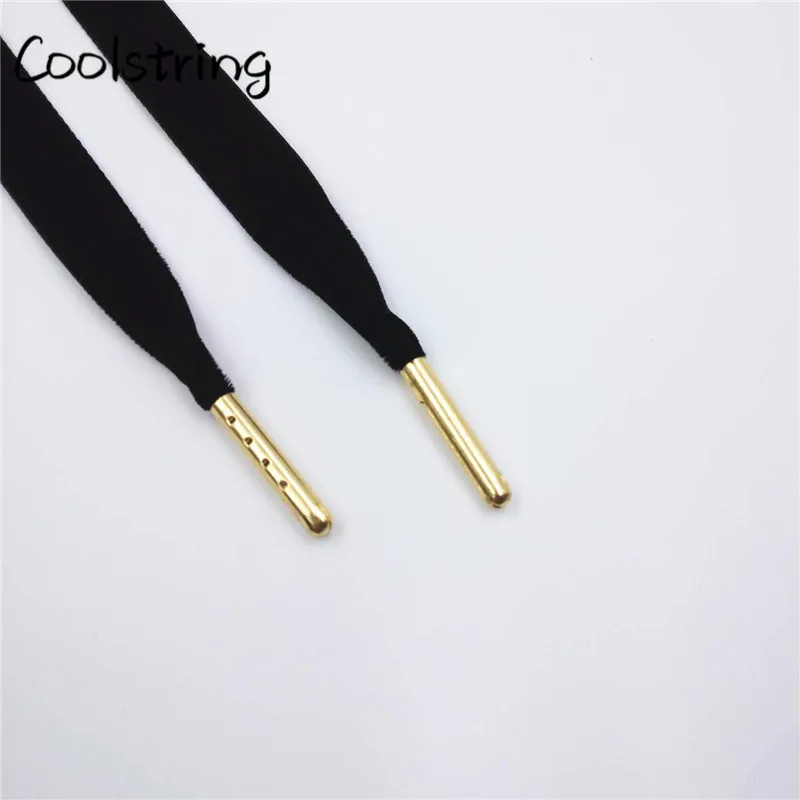 Coolstring Новые плоские односторонние вельветовые шнурки фантастические нейлоновые шнурки для обуви с металлическими наконечниками кроссовки спортивные шнурки