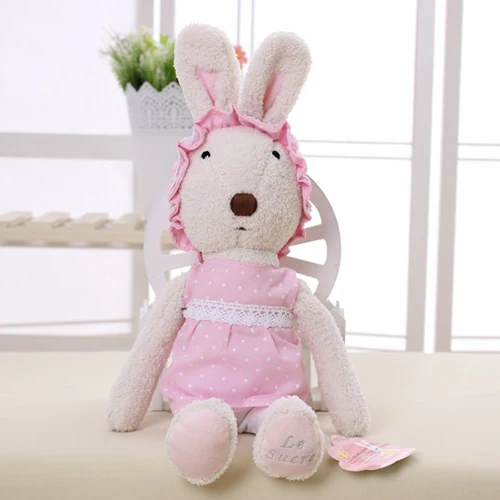 white Le sucre Kawaii rabbit 30 см одежда Одна Шляпа Кролик плюшевые детские мягкие игрушки куклы Подарки, одежду можно снять - Цвет: white