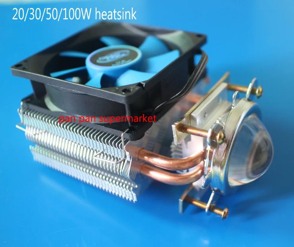 Светодиодный вентилятор высокой мощности 20 Вт 30 50 100 12 В постоянного тока