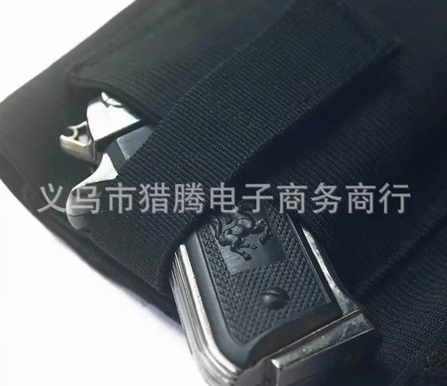 Регулируемые черные хип-хоп Скрытая Лодыжка кобура с сохранением ремешок для