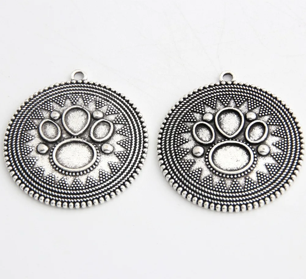 Большие круглые подвески для женщин 3 шт. серебряного цвета ювелирные изделия