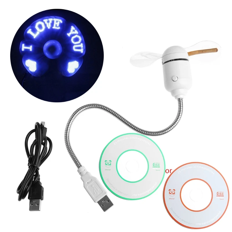 Новый горячий USB LED свет гибкий Вентилятор охлаждения DIY Программа редактируемые