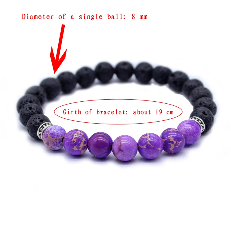 DIY Yoga Energy Healing Balance Chakra Bracelet Natural Stone Bead Buddha Bracelets For Women Purple Volcanic rocks | Украшения и