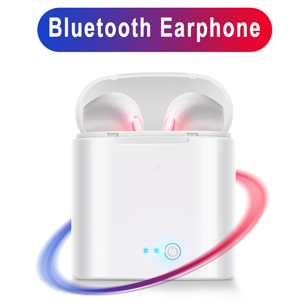 I7s Tws Беспроводная Bluetooth гарнитура In-ear мини-умный наушник спортивные наушники для телефона со зарядным USB-боксом.
