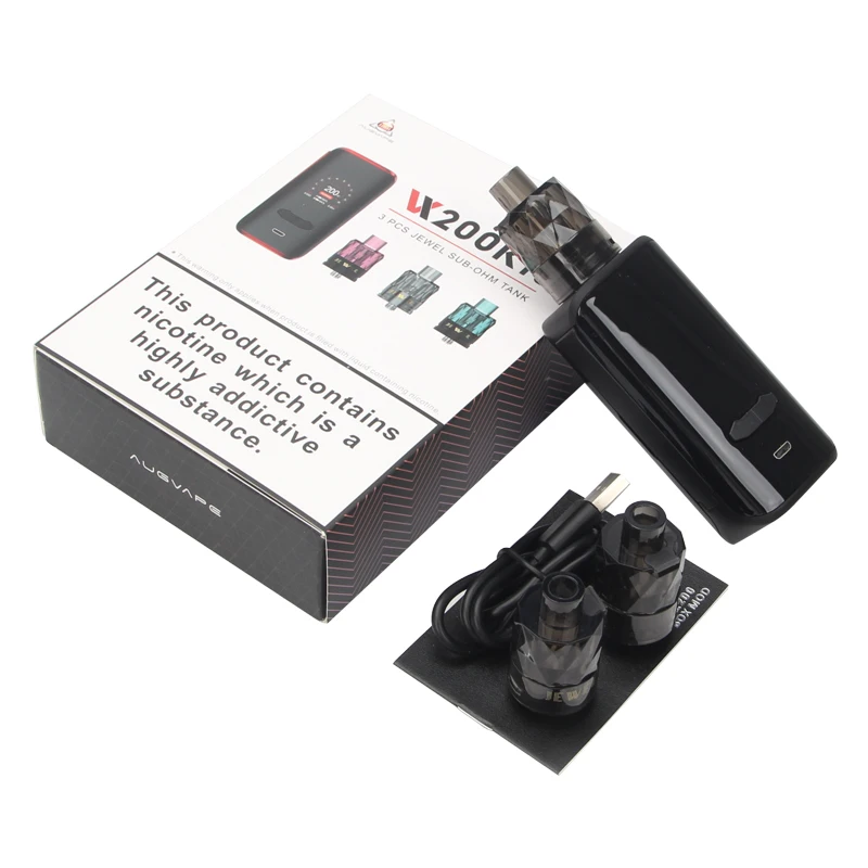 Оригинальный AUGVAPE VX200 комплект TC Box MOD 200 Вт с 3 шт одноразовые драгоценный камень