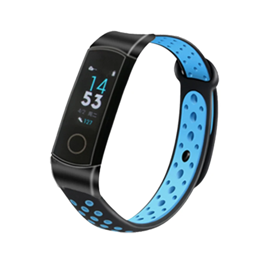 Силиконовый ремешок для Honor Band 4 standard Edition, двойной цветной спортивный браслет, браслет для huawei Honor Band 4 5, аксессуары для ремня