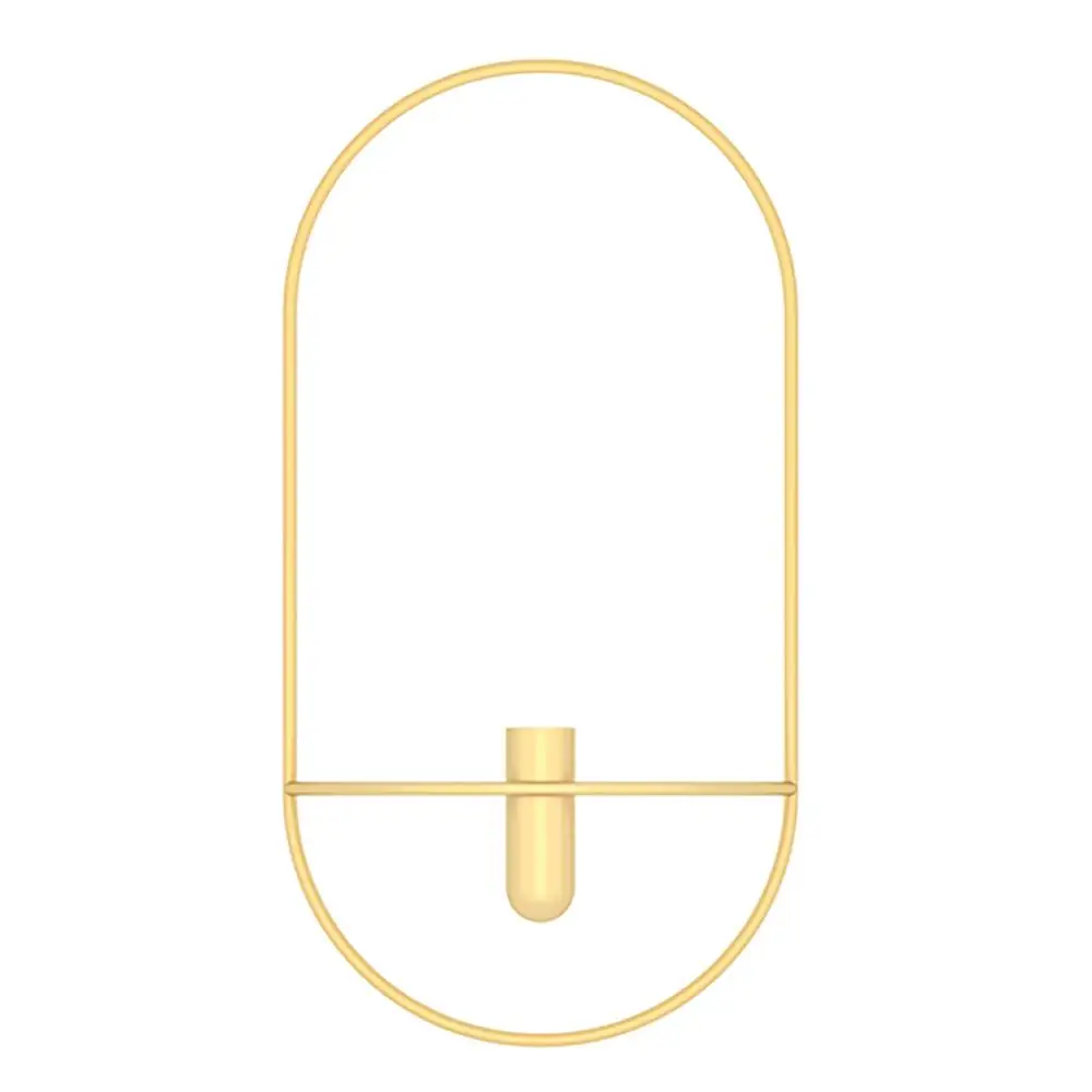Gold 5 Круглый Подсвечник настенный Европейский 3D металлический подсвечник геометрический чайный светильник домашний декор ремесла свадебное украшение 19 29 см - Цвет: Gold 5