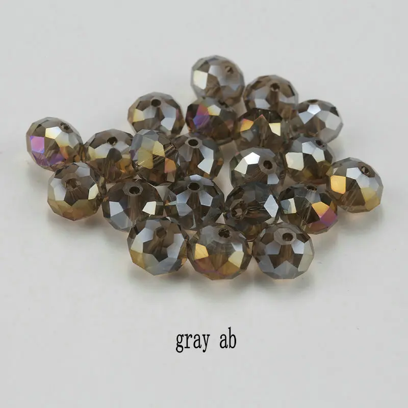 gray ab Купите 1 и получите 1 бесплатно 4 мм серьги ручной работы шармы стеклянные свободные бусины Круглые бусины для ювелирных изделий - Цвет: gray ab