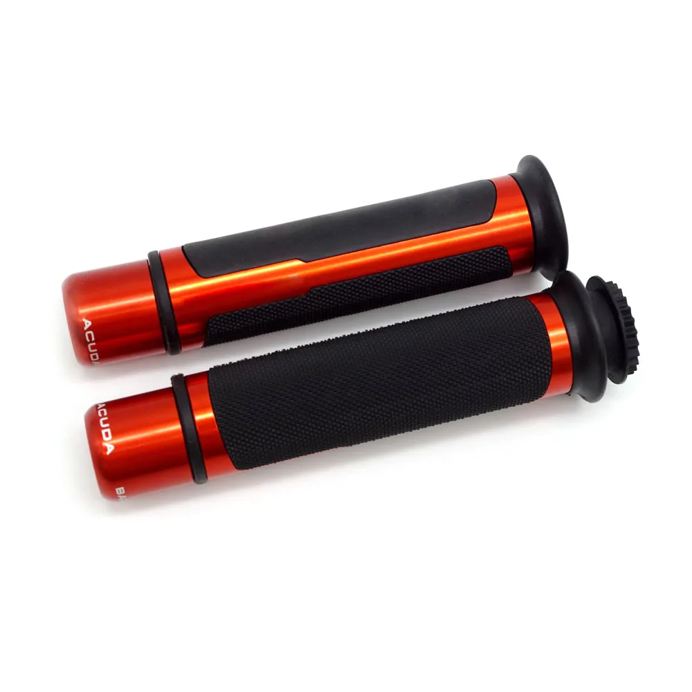Orange Grips 22 мм moto rcycle руль ручки poignee moto с концами противовес кафе гонщик для yamaha raptor 700 honda x4 honda hornet 900 - Цвет: Orange Grips