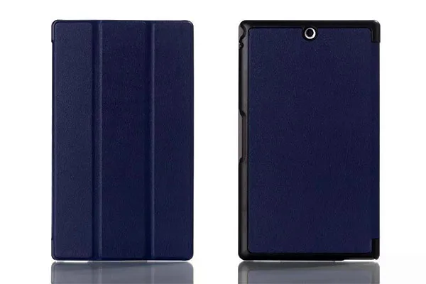 Ультратонкий трехслойный кожаный чехол-подставка для sony Xperia Z3 Tablet Compact SGP611 SGP621 SGP641 " дюймовый планшетный ПК - Цвет: darkblue