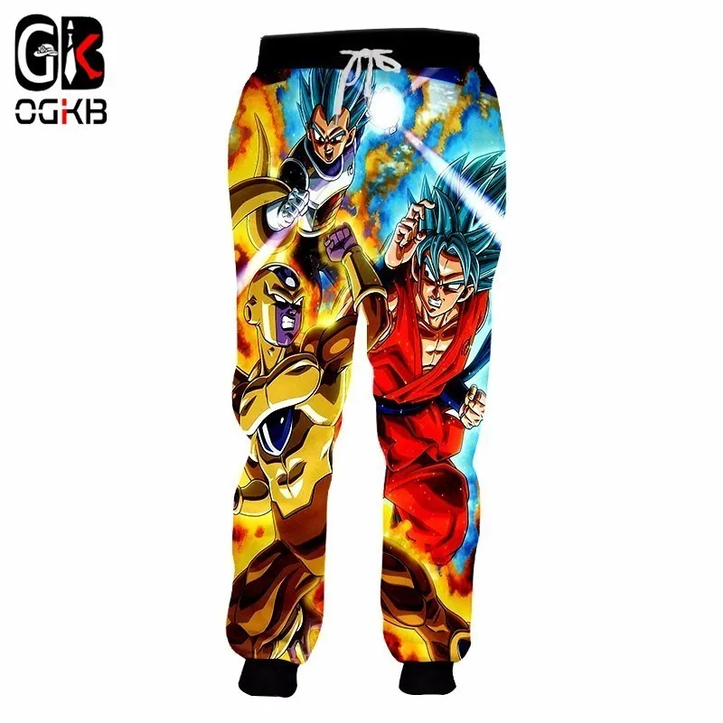 OGKB аниме спортивные штаны с принтом Dragon Ball Z 3D спортивные штаны для мужчин хип-хоп спортивная одежда тренажерные залы фитнес повседневные спортивные штаны плюс 5XL