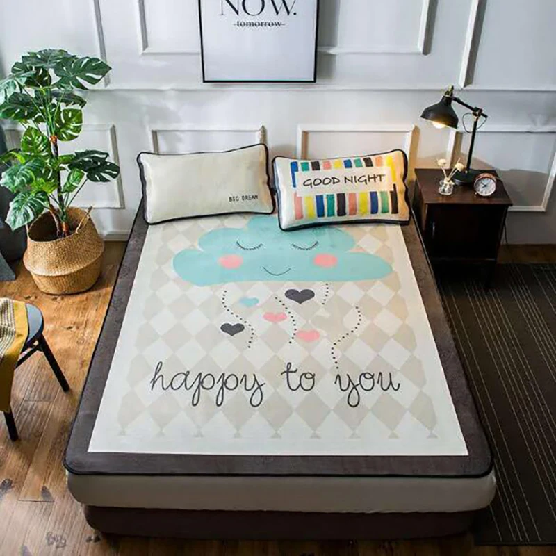 

Children Crib Mattress Baby Bed cool Mat Mattress Summer protection pad Cover washable 3pcs/set 120*200cm BXX001