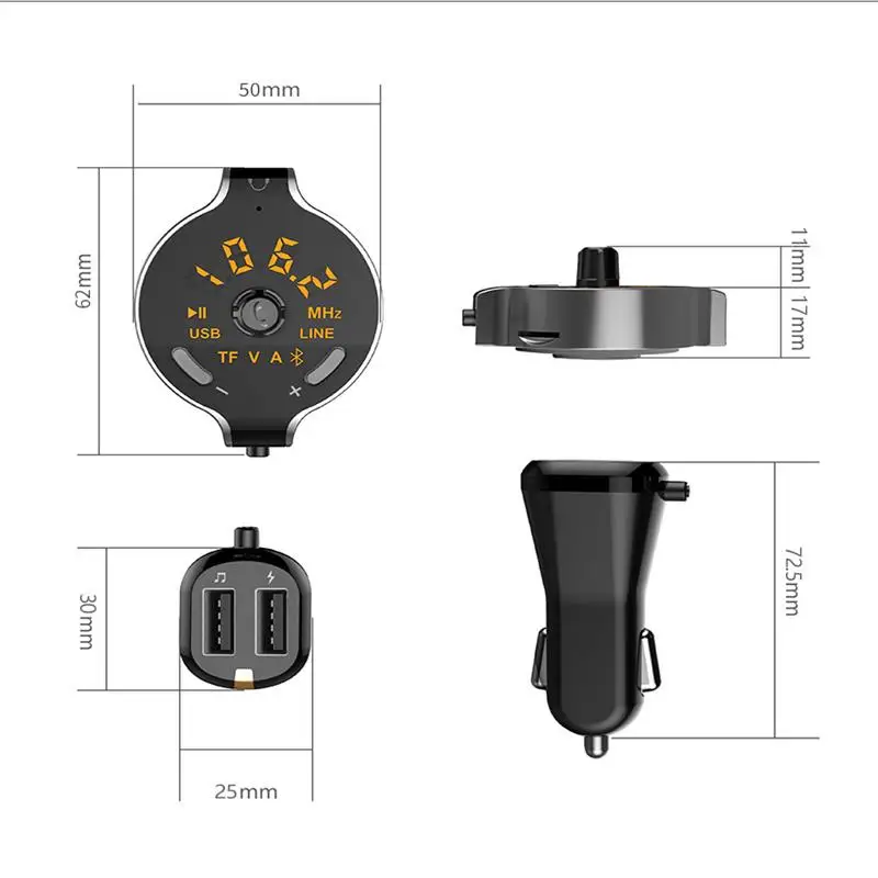 Aux bluetooth автомобильный комплект громкой связи Bluetooth fm-передатчик lcd MP3-плеер USB зарядное устройство 3.1A громкой связи usb bluetooth с bluetooth для телефона