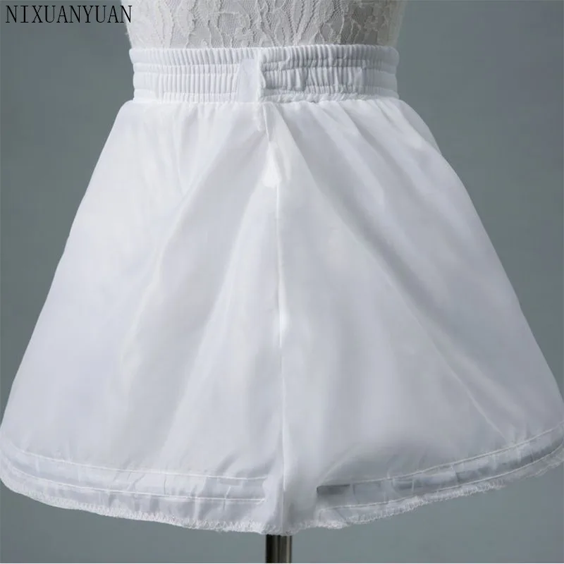 

Children Flower Girl Vintage Short White Petticoat Ballet Bubble Tutu Skirt Underskirt 1 Hoop 1 Layer Half Slip Elastic Waist