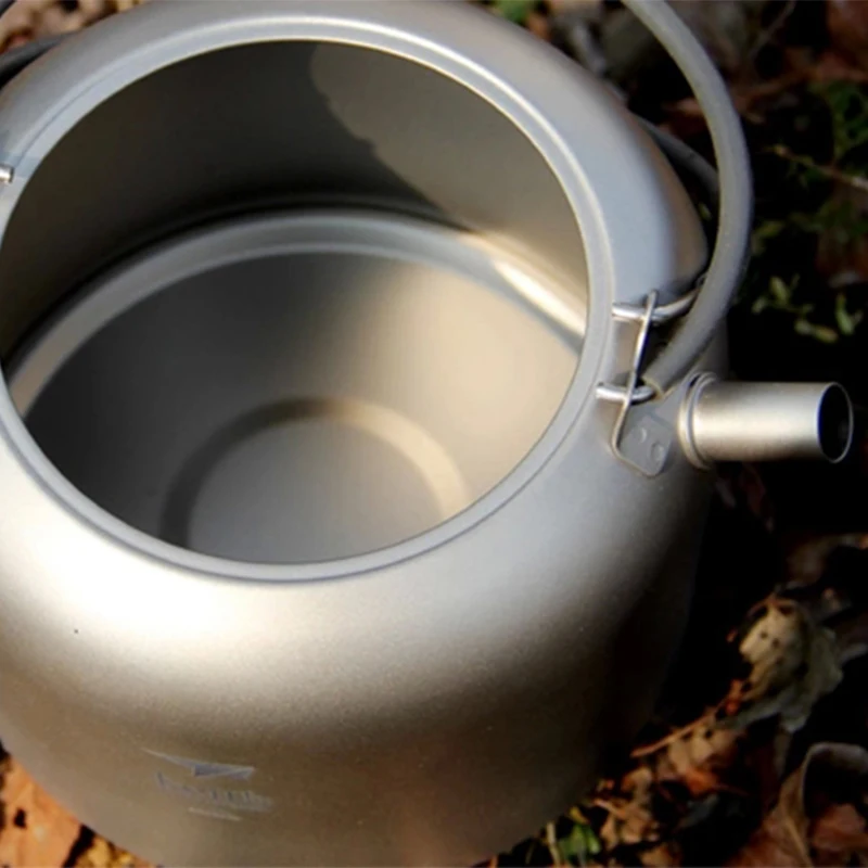 売却 キース 1.5L チタン水ケトルキャンプピクニック調理調理器具コーヒーポットティーポット折りたたみハンドル屋外ハイキング 200 グラム Ti3907