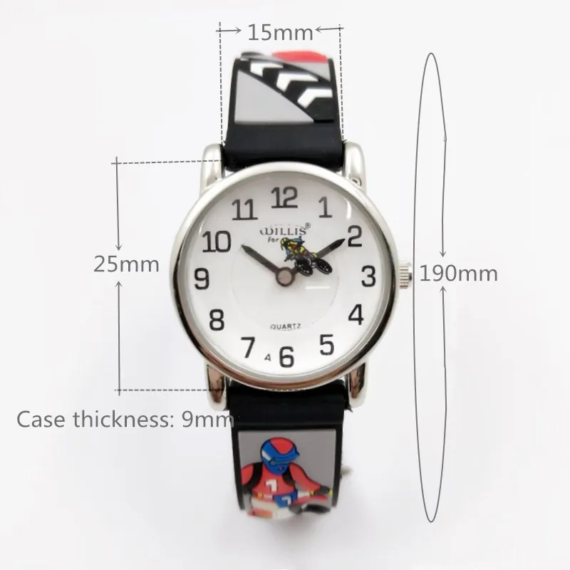 Модные Детские Водонепроницаемые 3D наручные часы wдоме с мультяшным дизайном для