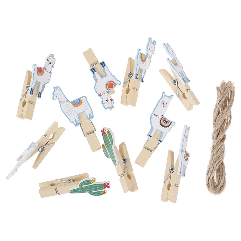 10 шт. деревянные зажимы С КАКТУСОМ и альпакой|Украшения своими руками для