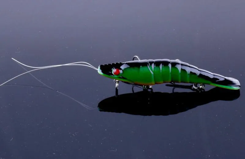 1 шт. длинную бороду Омаров наживки 2 тройные Крючки-креветки приманка плавающий