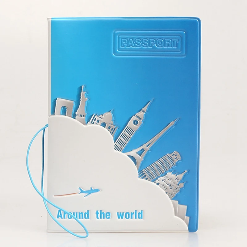 

ALIEME Passport Holder Cover 2017 New Lovely 3D PVC Travel Identity ID Card Credit Card Holder Bags Document Folder 14*9.6CM