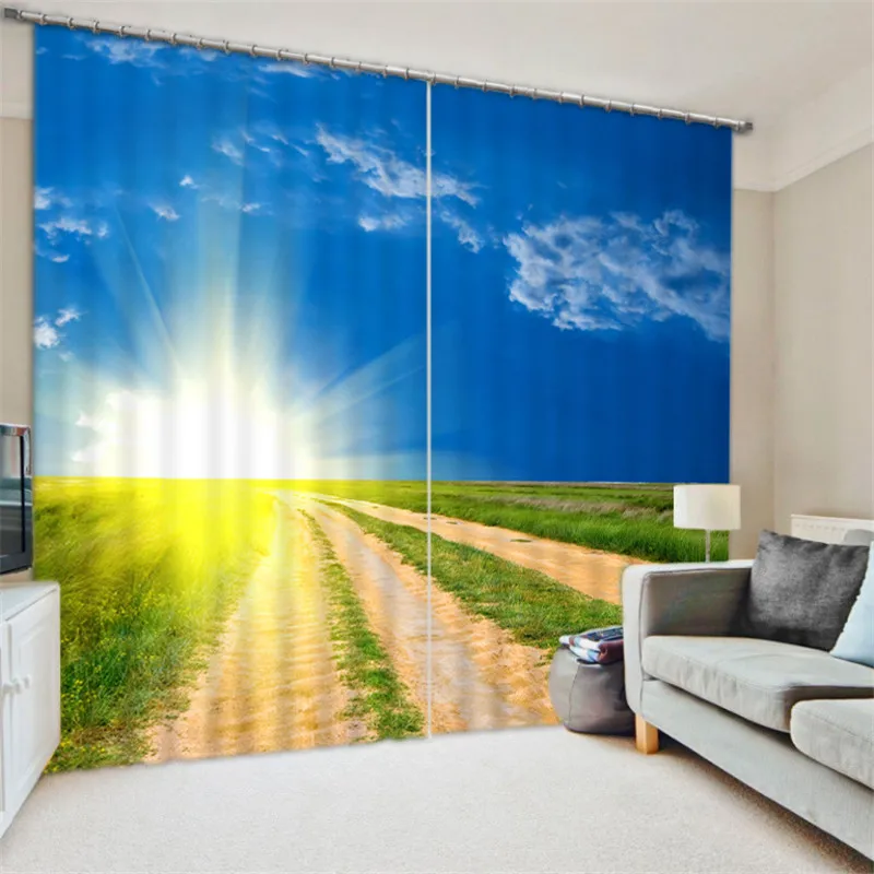 

3D Blackout Window Curtains For Living Room office Bedroom Customized size Drapes Cortinas Rideaux Natural scenery pillowcase