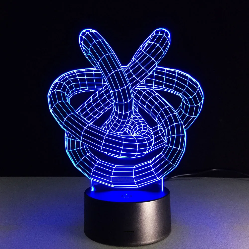 Акриловая панель абстрактный узор 3D визуальные светодиодные настольные лампы