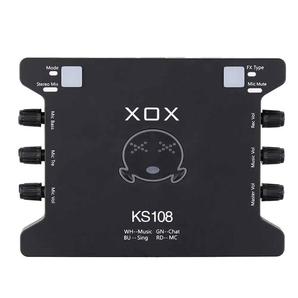 XOX KS108 USB внешняя звуковая карта + кабель MA2 Live Stream для записи песен аксессуары