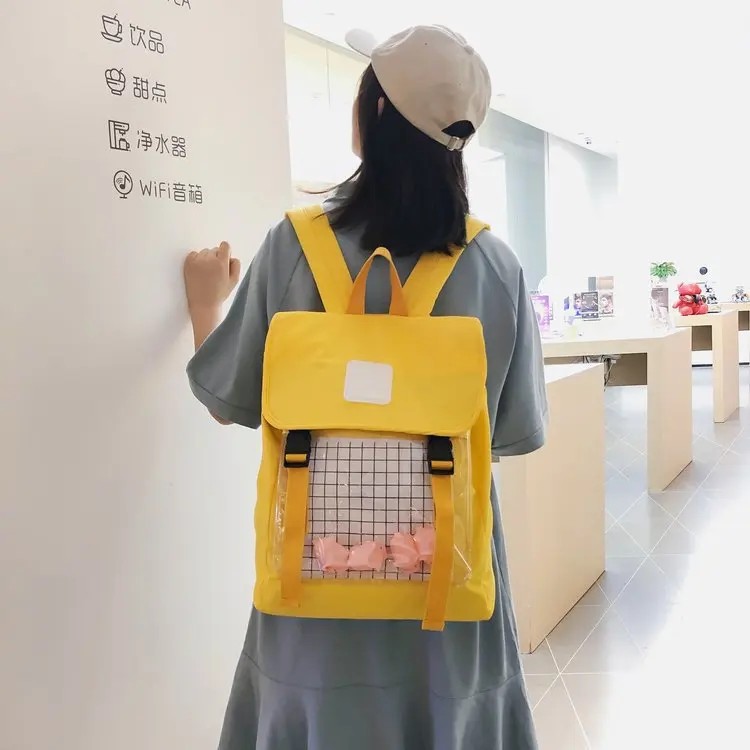 Harajuku водонепроницаемый прозрачный рюкзак из ткани Оксфорд для женщин повседневные рюкзаки Mochila Feminina Sac A Dos школьные сумки