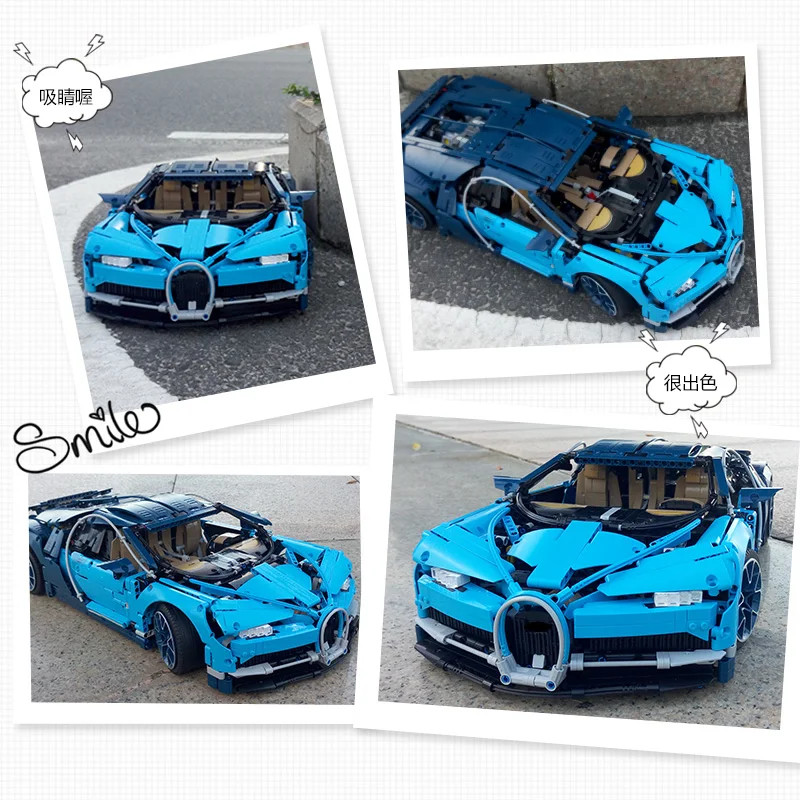 20086 Technic Car Series Supercar Bugattis модель строительные блоки Наборы кубиков детские игрушки, совместимые с новыми 42083 сборочные подарки