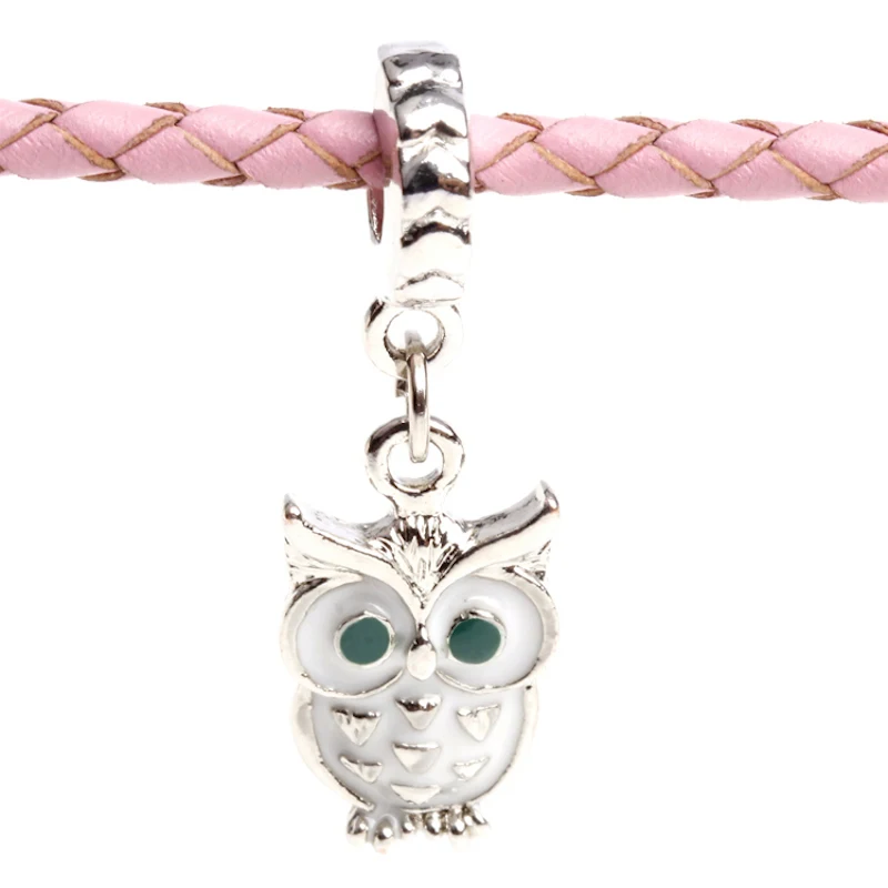 

10pcs/lot silver color owl Charm for bracelet Pendant necklace Tag Enamel hair accessories DIY jewelry