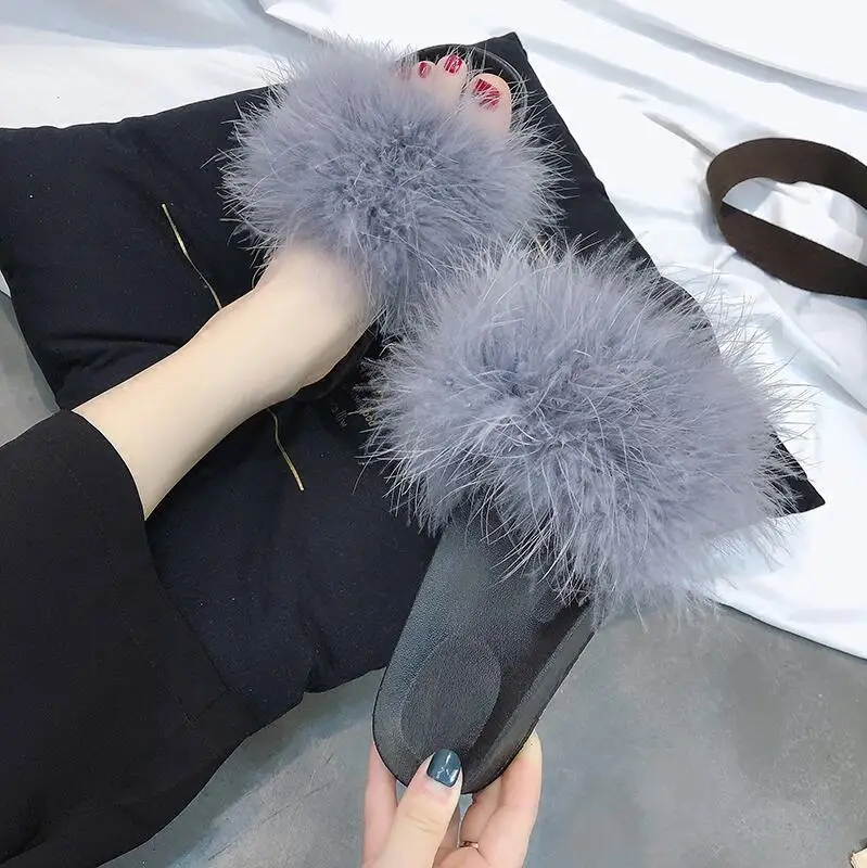 Akexiya Лидер продаж Симпатичные Pantufas лиса волосы тапочки Для женщин меха дома