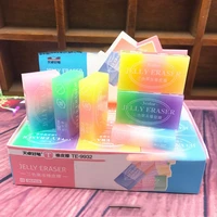 cute three color jelly color eraser three dimensional crystal school supplies eraser q bomb jelly color students hot