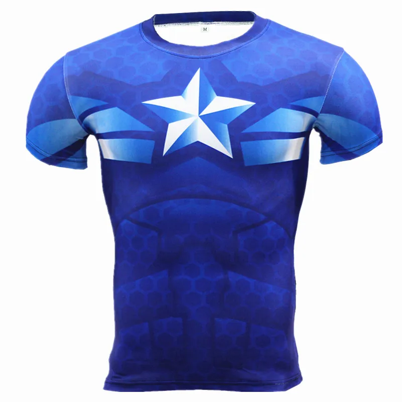 Распечатать Мультфильм Hero Сжатия Обтягивающие Футболки|t-shirt t-shirt|t-shirt ct-shirt compression