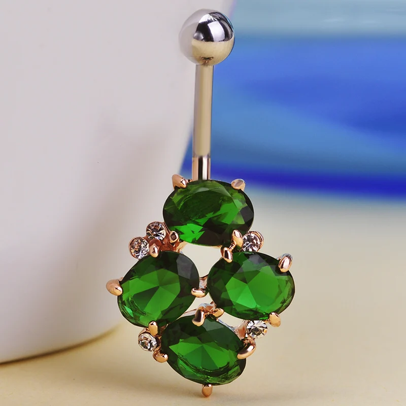 Потрясающий вид Панк горный хрусталь сексуальный пирсинг тела пупок пупка