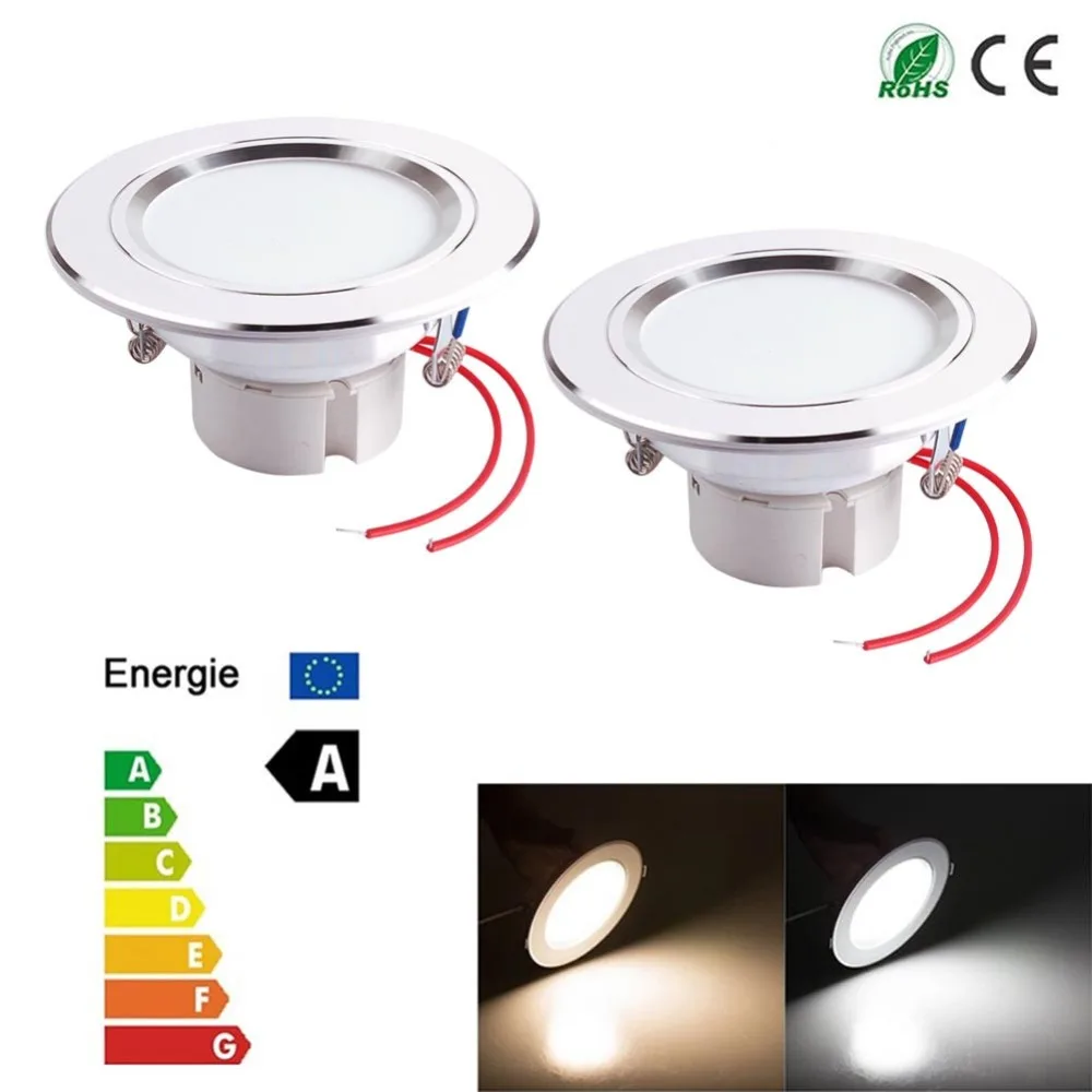 Горячая Распродажа прочный светодиодный светильник 3 Вт 5 круглый встраиваемый