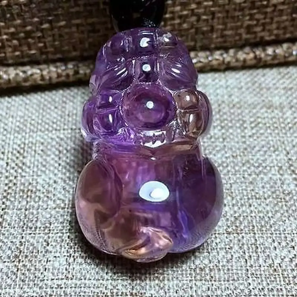 Genuine Natural Ametrine Gemstone Pi Xiu Shape Woman Pendant AAAAA 48x28x19mm For Lady Man Power Healing Stone | Украшения и