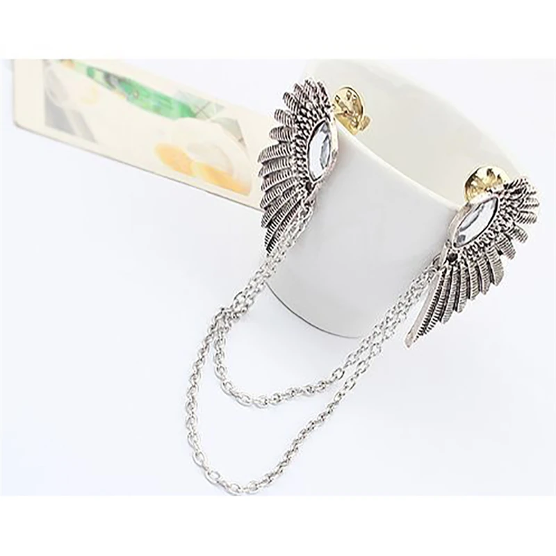 ROMAD винтажный медный серебристый цвет металлическая кисточка Ангел перо крылья