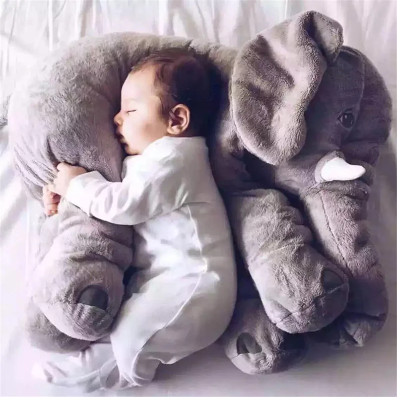 

40-80cm Cute 5 Colors Elephant Plush Toy With Long Nose Pillows PP Cotton Stuffed Baby Cushions Soft Elephants Toys 40cm/60cm