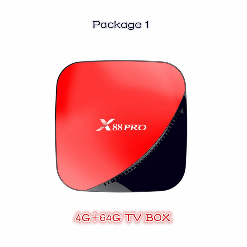 RED 4G 64G Смарт-ТВ-приставка HAAYOT X88 PRO, Android 9,0, 4 Гб ОЗУ, 64 Гб ПЗУ, четырехъядерный процессор Rockchip RK3318, 4 K, USB3.0, H.265, Google Play, ip-тв приставка - Цвет: RED 4G 64G